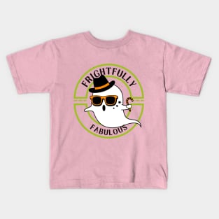 Frightfully Fabulous Ghost: Halloween Style Kids T-Shirt